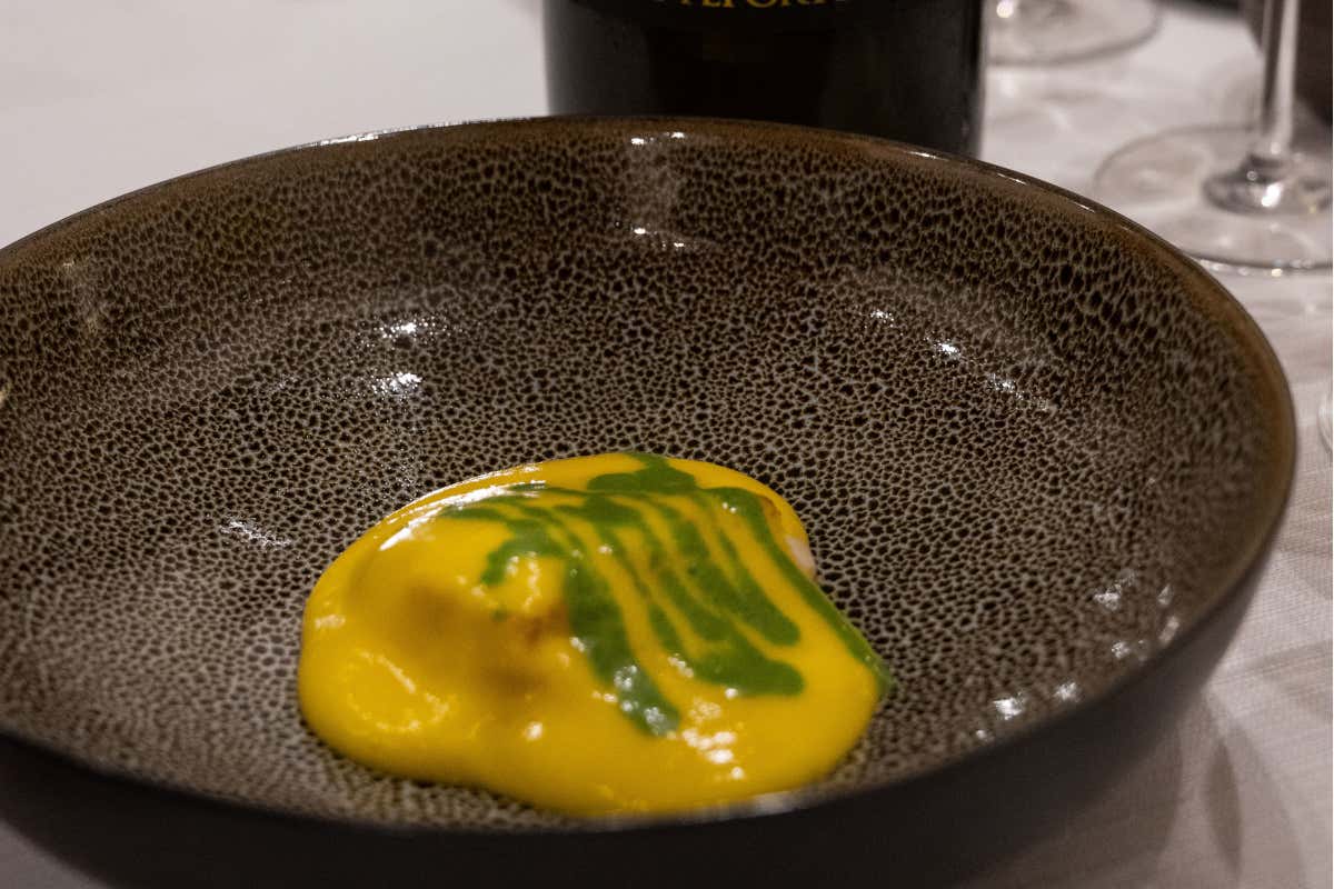 Zafferano del vulcano ed Etna Bianco Doc: abbinamento riuscito al ristorante Km.0