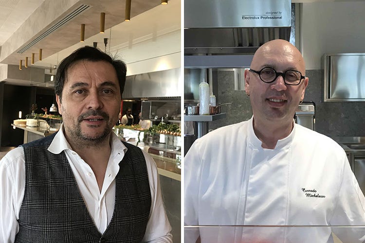Francesco Tafuro e Corrado Michelazzo (A Milano apre 10 Numero simbolo per la ristorazione)