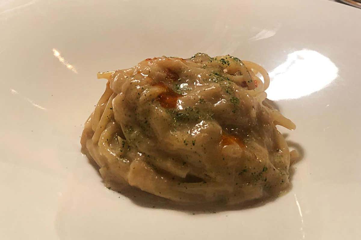 Vermicelli con cipollotto Asiago Dop, gita al sud con Peppe Guida