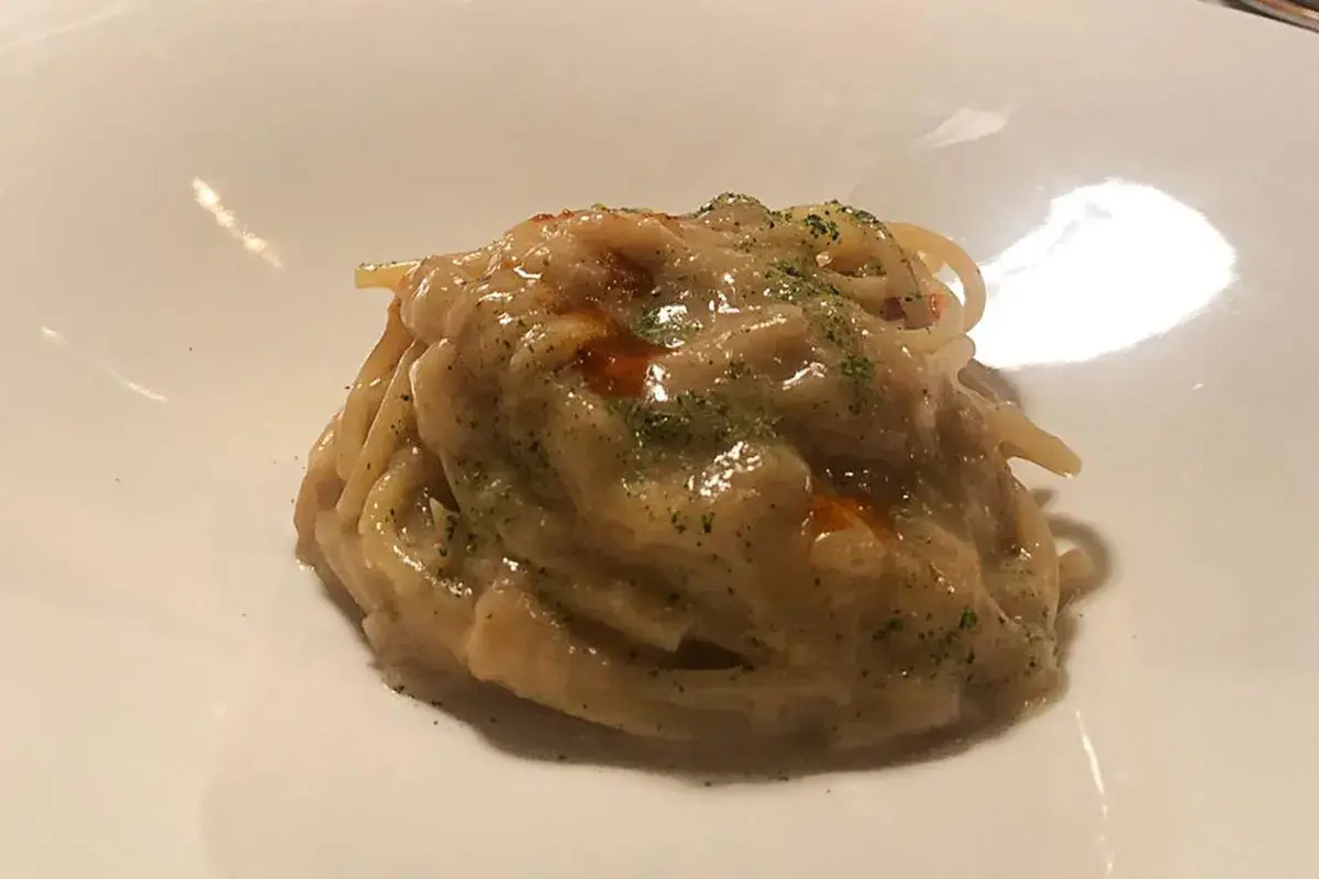 Vermicelli con cipollotto Asiago Dop, gita al sud con Peppe Guida