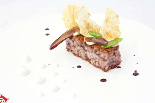 Risotto di radicchio al salto