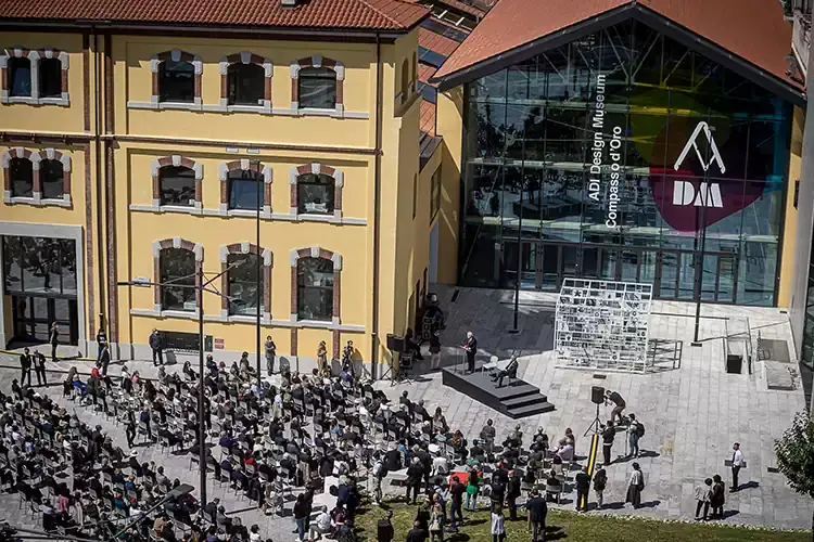 La struttura del museo durante l'inaugurazione&nbsp; L&rsquo;Adi Design Museum &egrave; una realt&agrave; Milano torna a respirare cultura