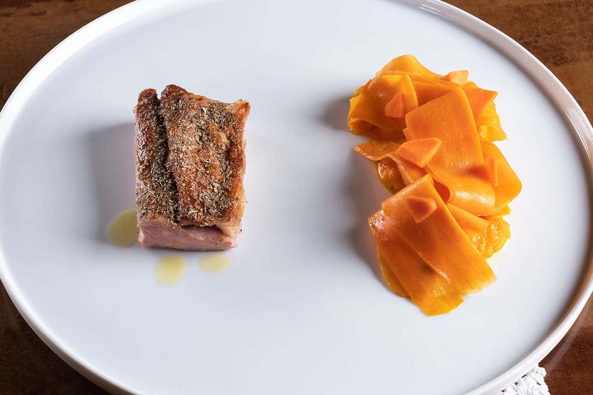 Agnello, carote novelle e capperi Agnello, carote novelle e capperi