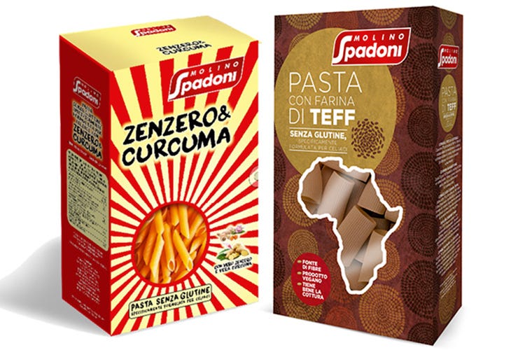 La pasta al Teff e la pasta Zenzero e Curcuma (Al Teff o Zenzero e curcuma Paste superfood veg e gluten free)