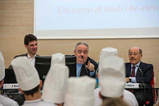 da sinistra: Massimiliano Alajmo, Aimo Moroni e Sergio Rebecca da sinistra: Massimiliano Alajmo, Aimo Moroni e Sergio Rebecca