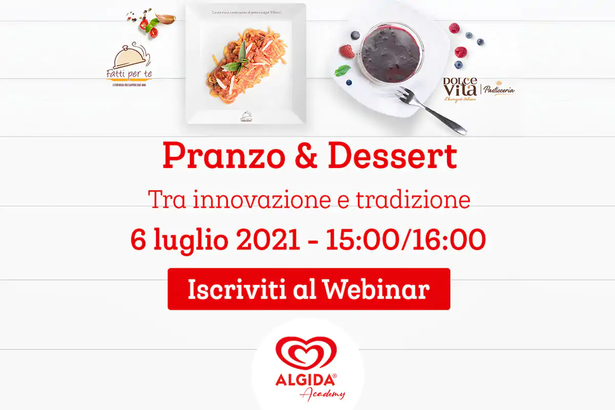 Un webinar di Algida Academy a tema Pranzo