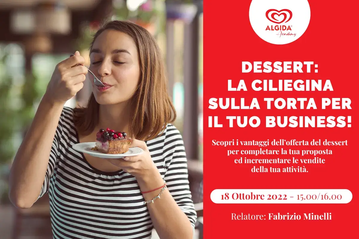 I vantaggi dell&rsquo;offerta del dessert al centro del nuovo webinar di Algida Academy
