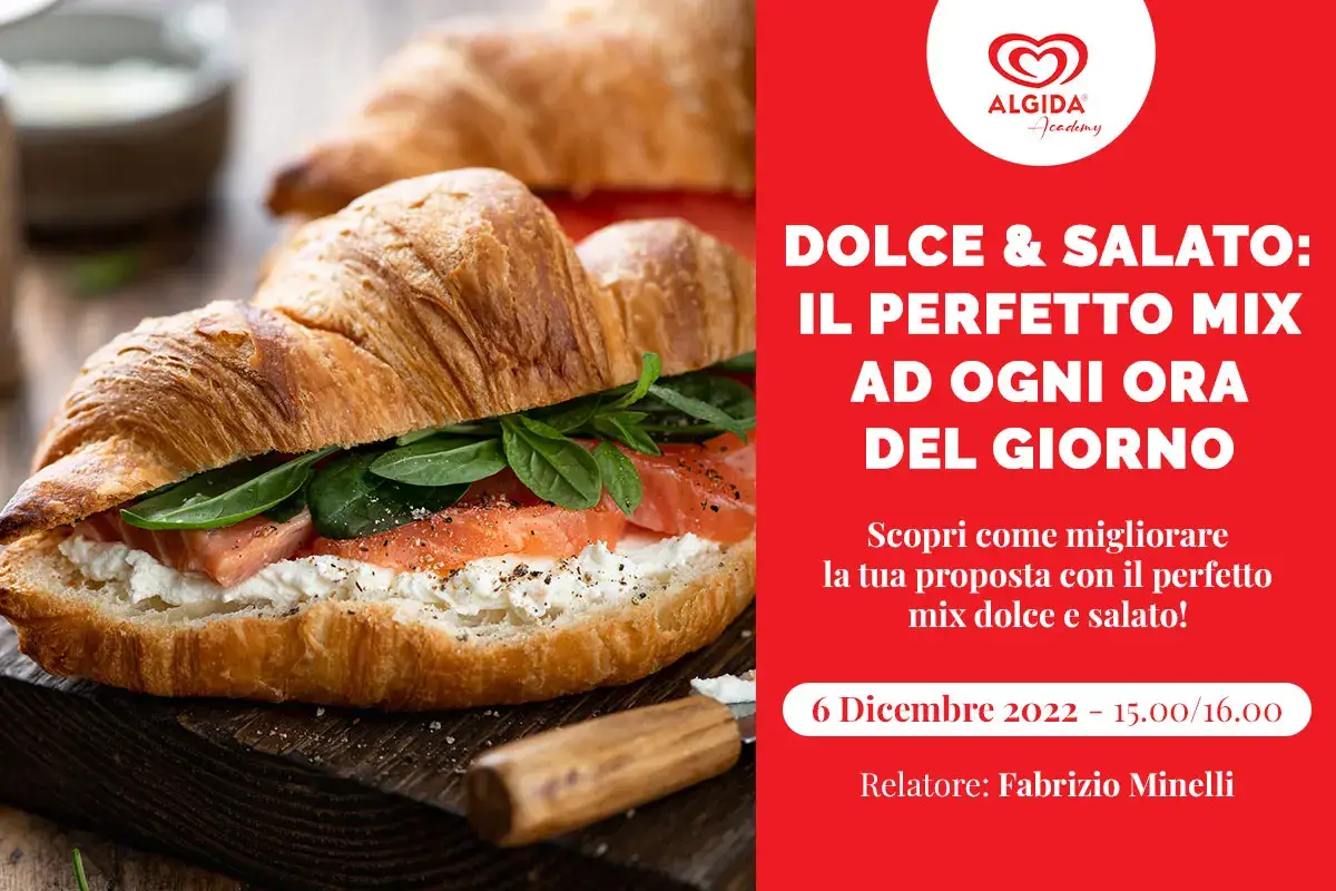 Nuovo webinar di Algida Academy: il dolce e il salato ad ogni ora del giorno Nuovo webinar di Algida Academy: il dolce e il salato ad ogni ora del giorno