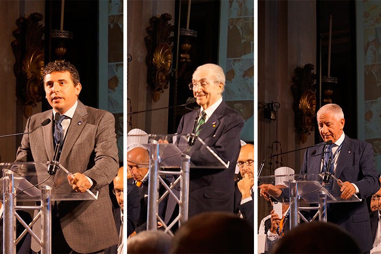 Andrea Sinigaglia, Gualtiero Marchesi ed Enzo Malanca (presidente Alma)