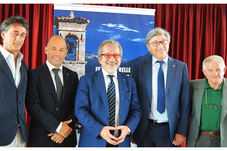 Roberto Gualdi, Ugo Parolo, Roberto Maroni, Vincenzo Torti e Renato Aggio - Alpi e montagne italiane, il Festival Iniziative lungo tutto il Belpaese