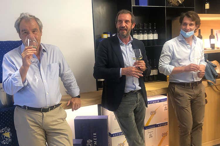 Stefano Marzotto, Beniamino Garofalo, Alessandro Marzotto - All’AlpiNN di Niederkofler si stappano bollicine Kettmeir