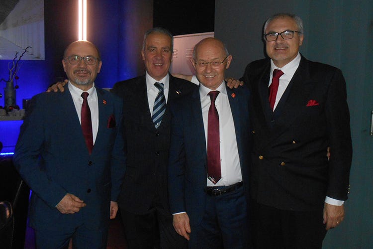 Fiorenzo Colombo (consigliere Abi Professional), Valerio Beltrami (presidente Amira), Silvio Borghesan (tesoriere Abi), Carmine Lamorte (consigliere Abi)
