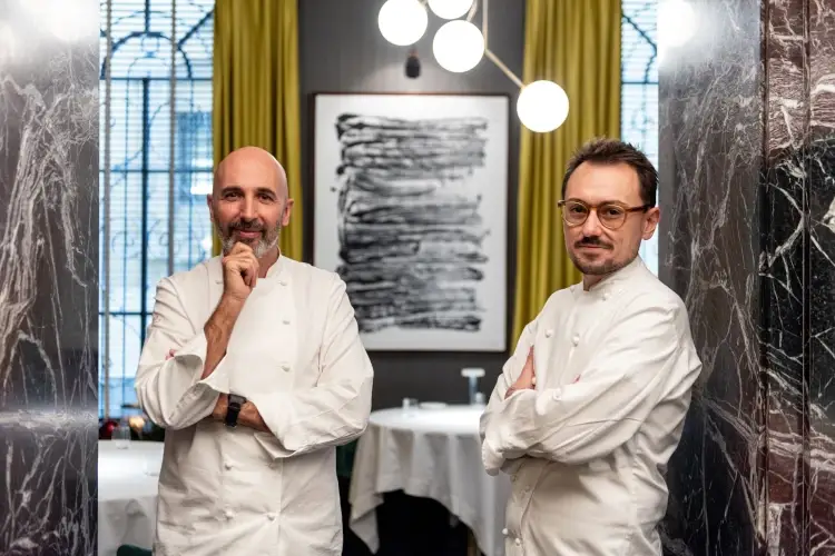 Andrea Ribaldone e Federico Sgorbini. Foto: Stefano Borghesi Al Ristorante Lino di Pavia, un&rsquo;estate al sapore dell&rsquo;Oltrep&ograve;