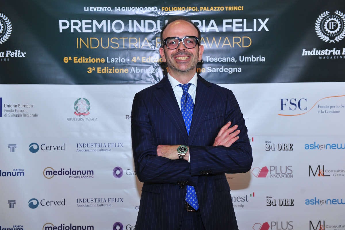 Andrea Di Fabio, direttore generale della Cantina Tollo, all'assegnazione del Premio Felix 