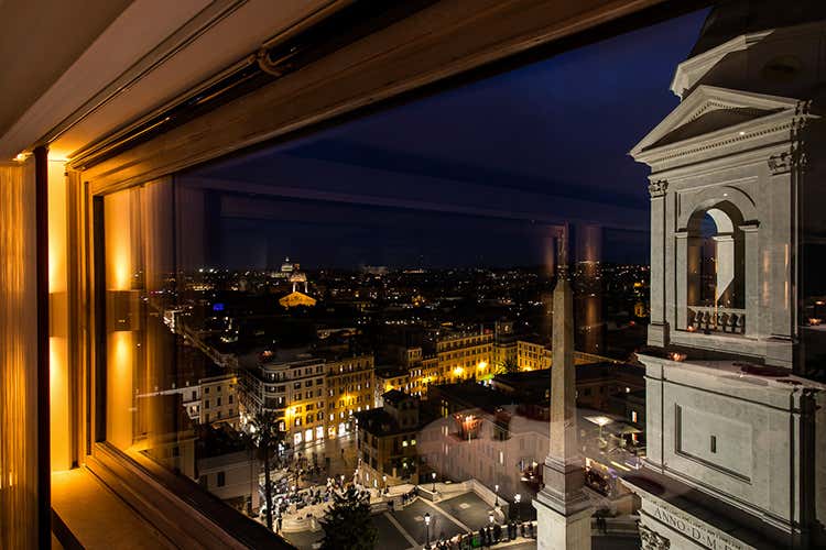 La vista su Roma dall'Imàgo (Antonini, la stella dell'Imàgo «Ho riportato la padella in cucina»)