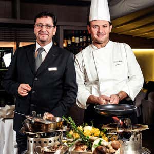 Lo chef Antonio Falco e il maitre Stefano Ambrosini