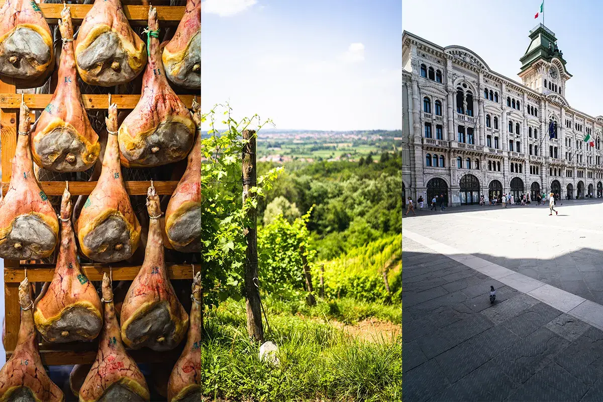 Alla scoperta del Friuli: Prosciutto San Daniele, vigneti dei Colli Orientali, piazza Unit&agrave; d'Italia a Trieste Aspettando l'autunno fra vendemmie, foliage e itinerari tutti da scoprire