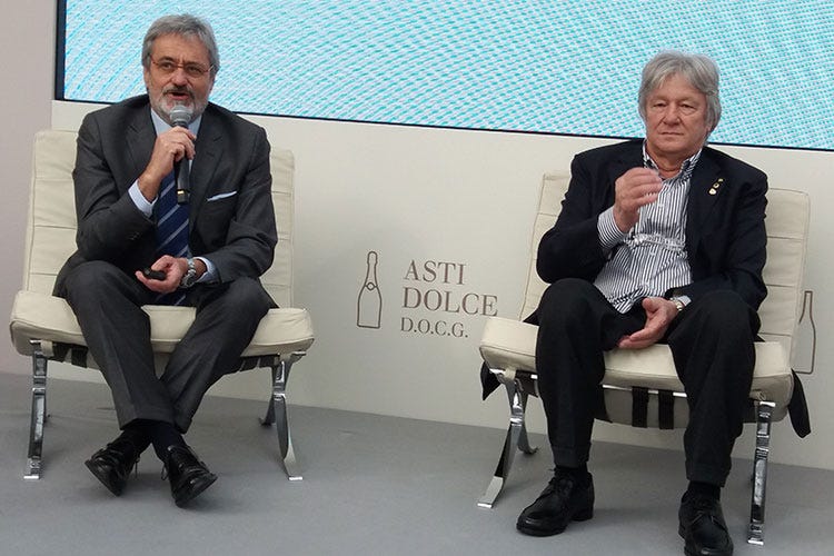 Giorgio Bosticco e Romano Dogliotti (L'Asti Secco in anteprima a Roma)