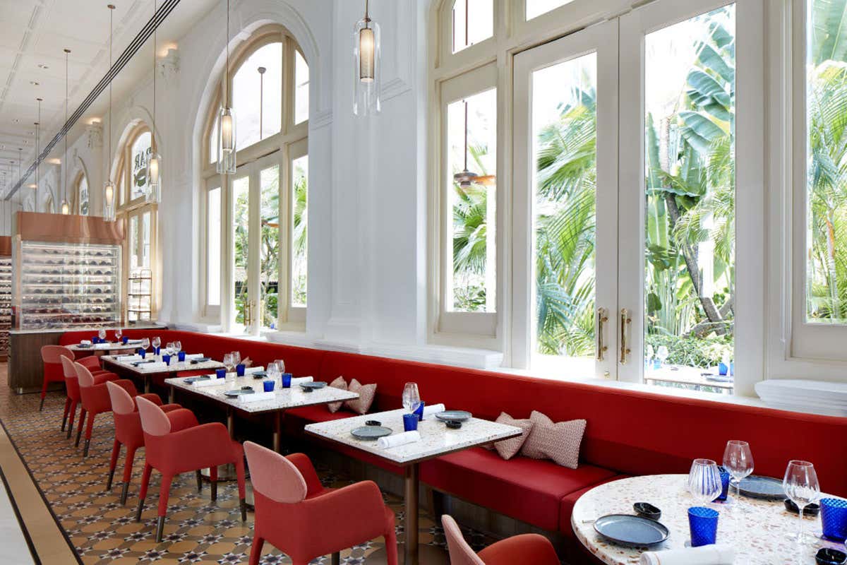 BBR by Alain Ducasse. Foto: Raffles Hotel Singapore Il tocco italiano di Alain Ducasse Raffles Hotel di Singapore BBR by Alain Ducasse. Foto: Raffles Hotel Singapore Il tocco italiano di Alain Ducasse Raffles Hotel di Singapore
