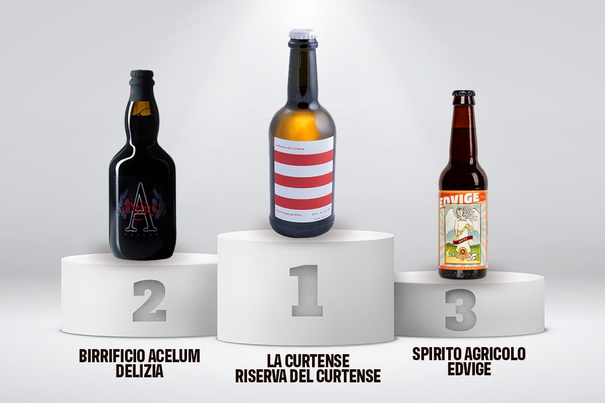Il podio delle spighe Best Beer of the Years 2021, Spiga d'oro al Birrificio La Curtense