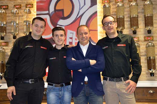 da sinistra: Dan Ioan Bacaintan, Davide Cavaglieri, Paolo Uberti e Riccardo Grassi da sinistra: Dan Ioan Bacaintan, Davide Cavaglieri, Paolo Uberti e Riccardo Grassi