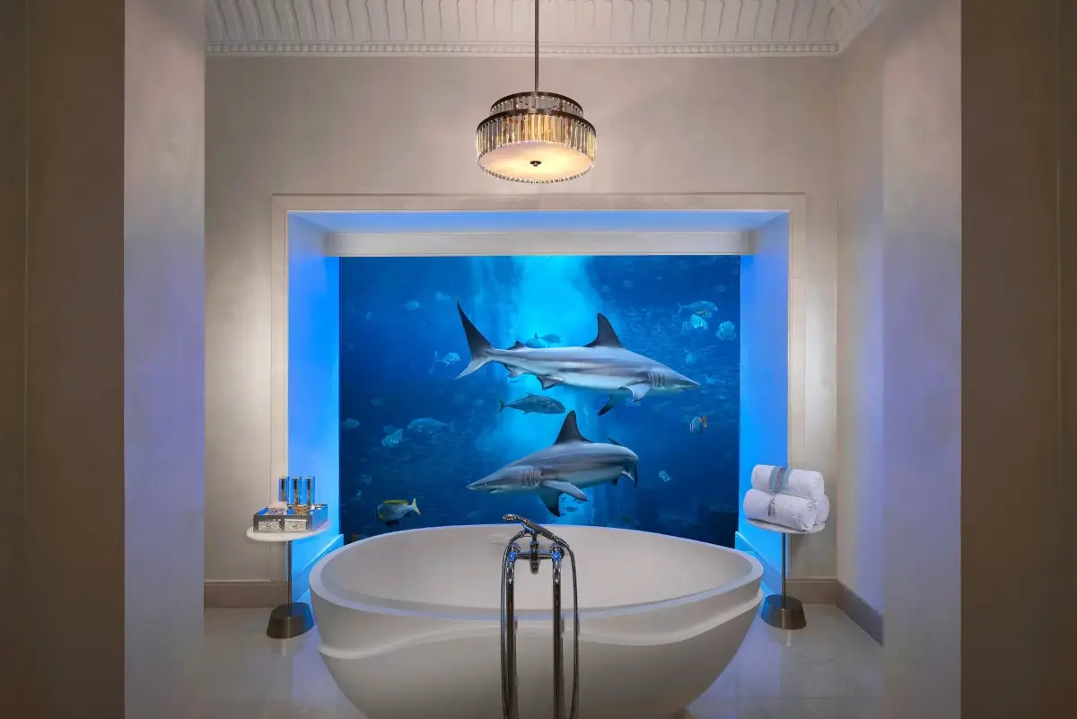 Acquario a Dubai Bagni d'hotel, un po' di pi&ugrave; che una passione. Per molti &egrave; il salotto dell'anima