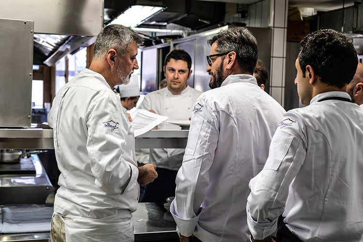 Gianni Tarabini, Tommaso Arrigoni e Fabio Silva (Il Bitto sotto le stelle a La Fiorida L'omaggio dai cuochi Euro-Toques & Co)