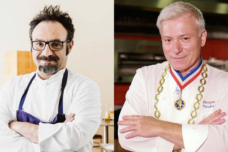 Paolo Lopriore e Christian T&ecirc;tedoie (Bocuse d'Or, dalla gara all'Off 2018 Quando la cucina dialoga con il territorio)