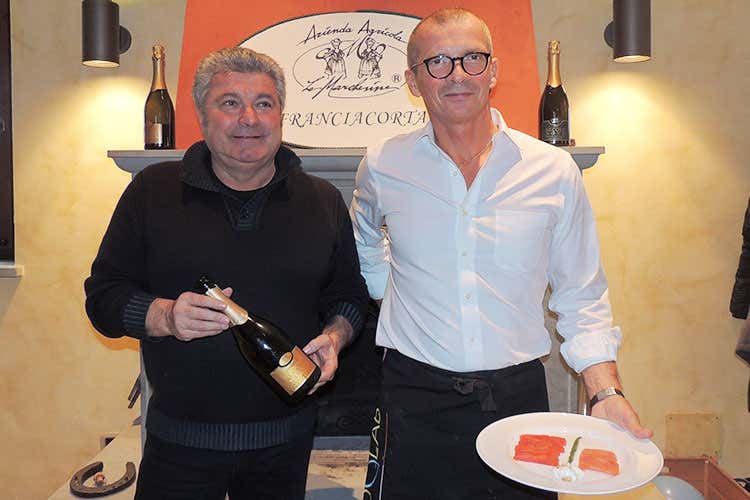 Loris Biatta e Giampaolo Ghilardotti (Bollicine Franciacorta e salmone Un matrimonio che fa gola) Loris Biatta e Giampaolo Ghilardotti (Bollicine Franciacorta e salmone Un matrimonio che fa gola)