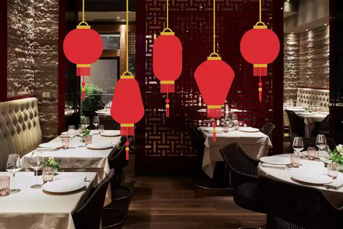 Un'elegante sala del ristorante Bon Wei L&rsquo;Amarone sposa la cucina cinese per il Capodanno della Tigre