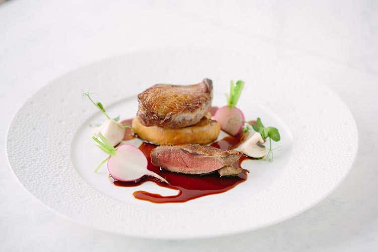 Il piccione alla brace (Borgo San Jacopo di Firenze Ortaggi di casa nel menu degustazione)