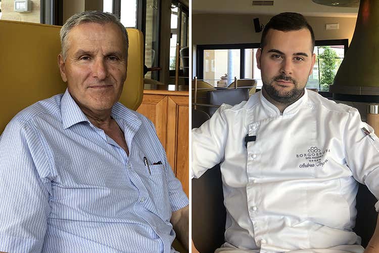 Andrea Sfascia e Andrea Impero - Un bar-piscina e menu locali Borgobrufa riapre oltre le difficoltà