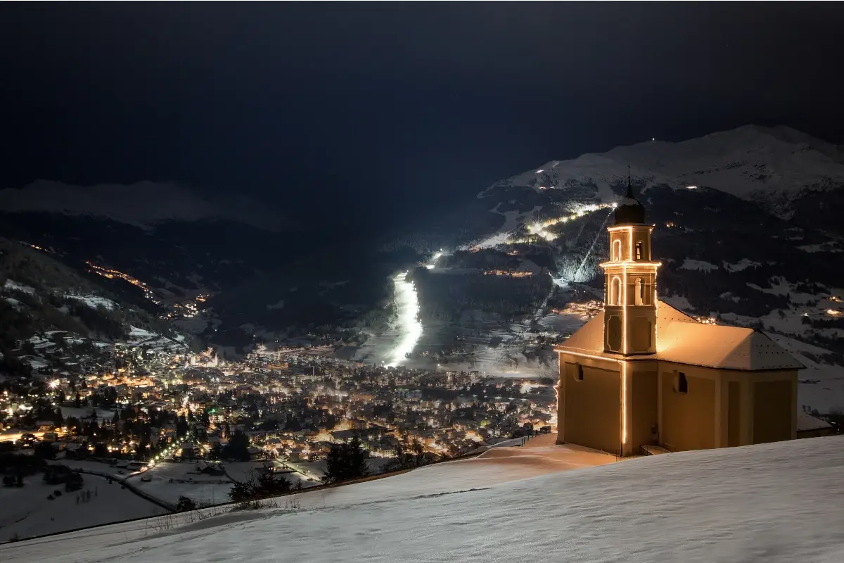 La pista Stelvio in notturna. Foto: Roby L&rsquo;inverno a Bormio tra sci, terme e buona cucina