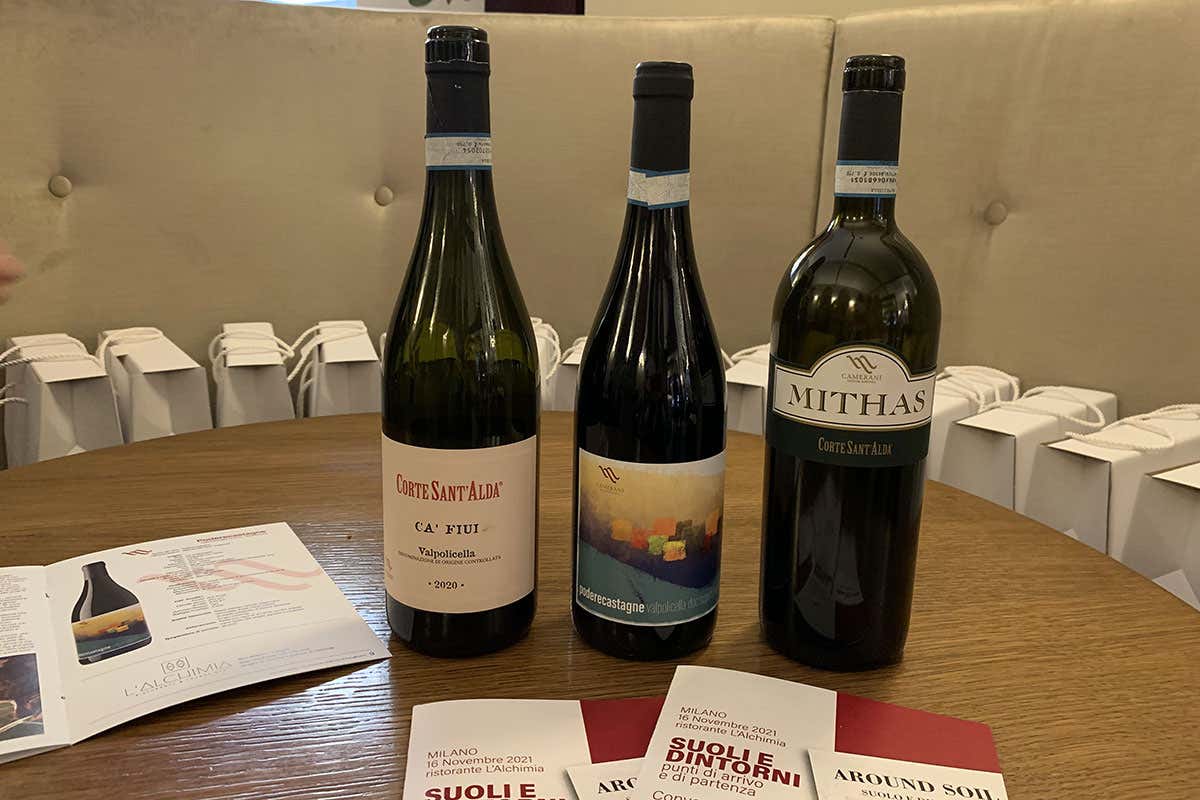 Le bottiglie presentate a L'Alchimia di Milano Valpolicella Superiore, chiara espressione del territorio