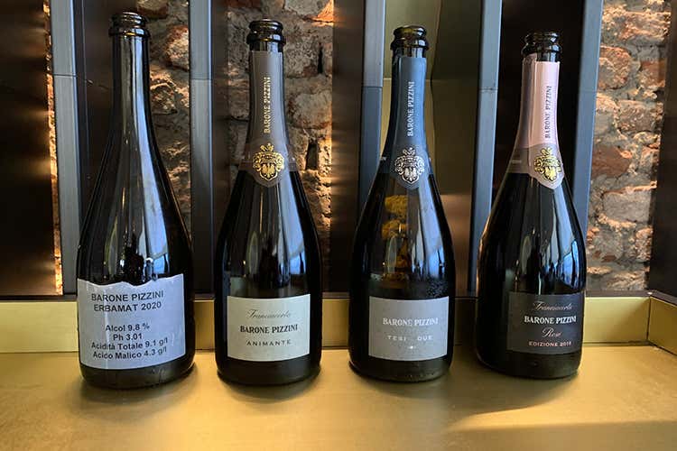 2020 Erbamat 100%,Animante 2018, Tesi Due 2014, Ros&egrave; 2016 Franciacorta con Erbamat La sfida di Barone Pizzini