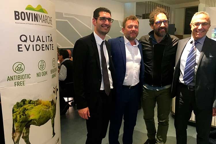Giuseppe Labbate, Domenico Romanini, Federico Quaranta e Paolo Laudisio - Bovinmarche, la nuova linea Skin per conservare il gusto della carne
