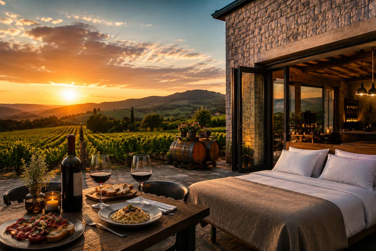 Non basta più fare vino: oggi le cantine devono darti un letto e un tavolo