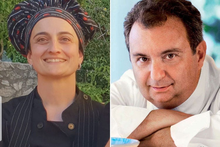 Carla Trimani e Paolo Gramaglia - Un piatto di pasta e prodotti Dop La cena degli chef per il rientro