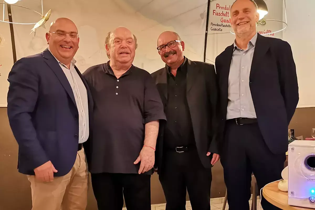 Giuseppe Castiglione, Lino Banfi, Gianni Maoddi e Mauro Rosati Cipolla bianca di Margherita e Pecorino romano esaltano la tavola pugliese