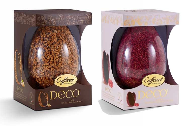 L'Uovo Decò, un ricercato e croccante capolavoro italiano in due diverse soluzioni - Il cioccolato Caffarel per la Pasqua si abbina alle eccellenze italiane