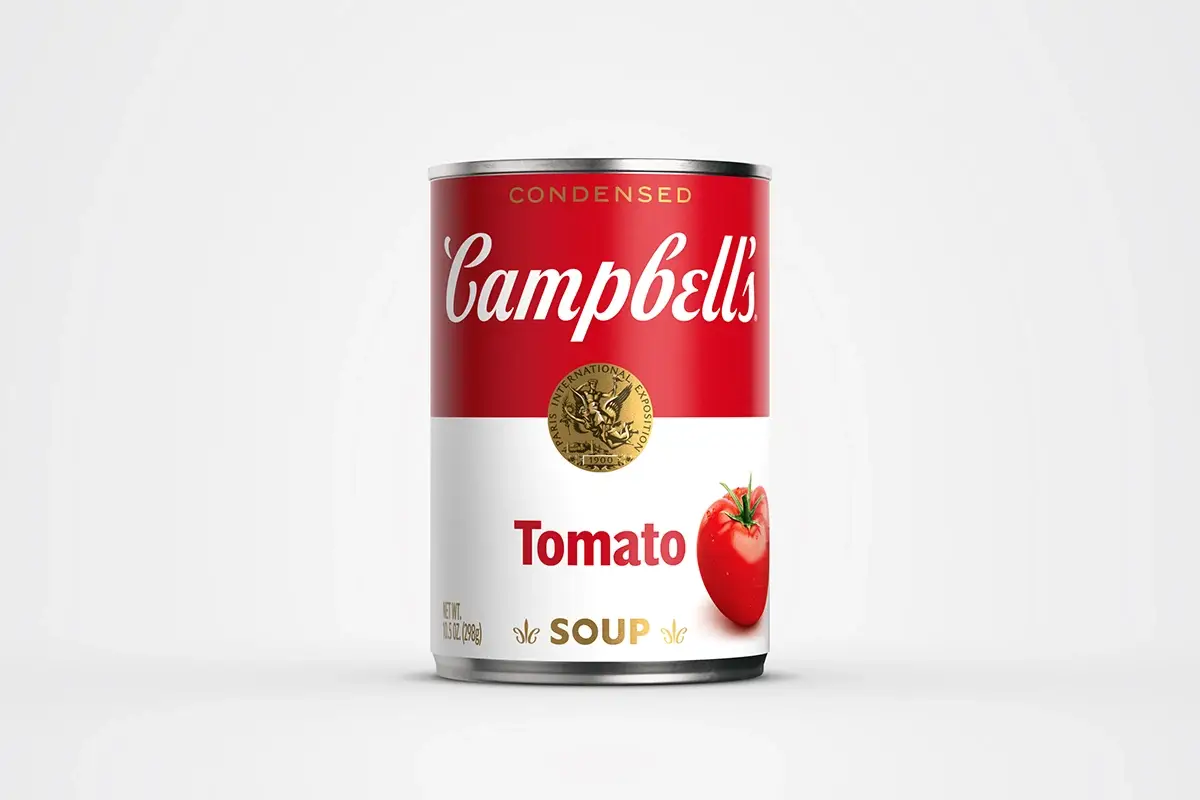 Nuovo look per le lattine Campbell's. Fonte: foodsided.com Lattine Campbell's si rifanno il look dopo 50 anni