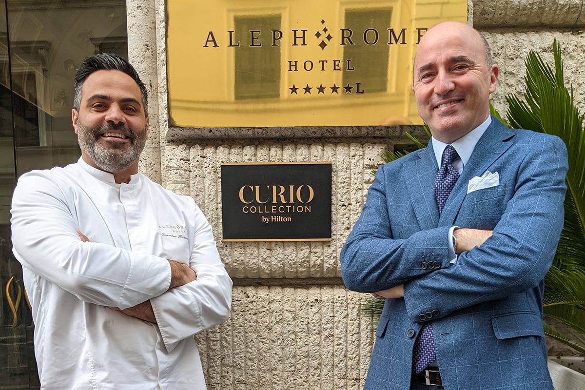 Carmine Buonanno e Massimiliano Perversi Aleph Rome Hotel Curio Collection Buonanno nuovo executive chef