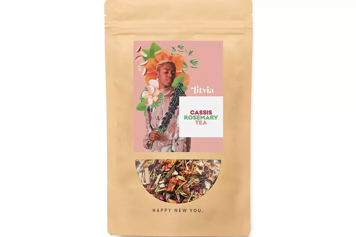 Il Cassis Rosemary Tea fa parte della linea Vibrant Botanicals Gusto e salute con le delicatezze di fitvia