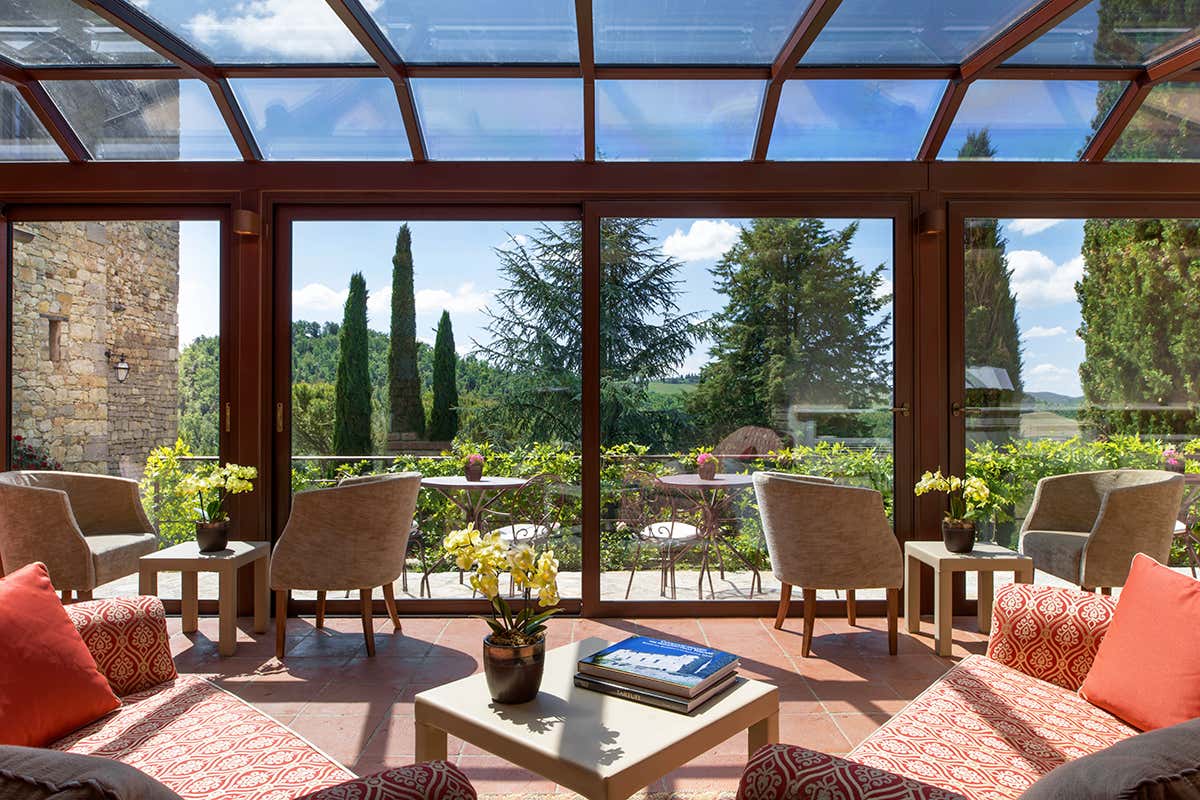 Lobby del Castello di Spaltenna nel Chianti