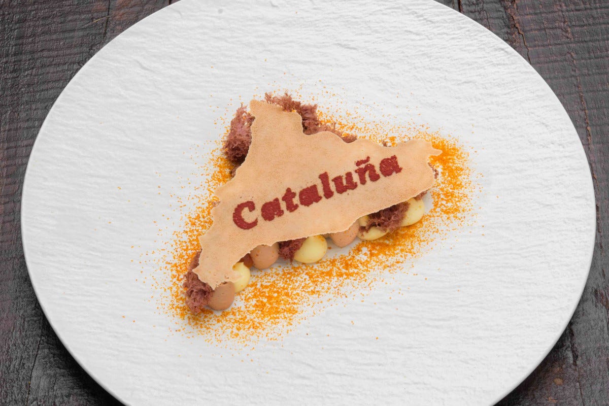 Cataluña: crema catalana con namelaka al caramello