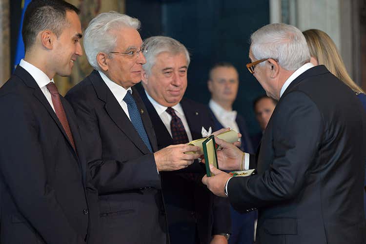 (Cavaliere del Lavoro Baldassare Agnelli premiato da Mattarella)