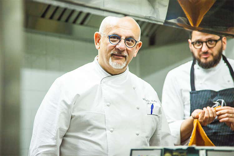Claudio Sadler - Cento ospiti alla cena delle intolleranze per il menu di Sadler, Arrigoni e Molon