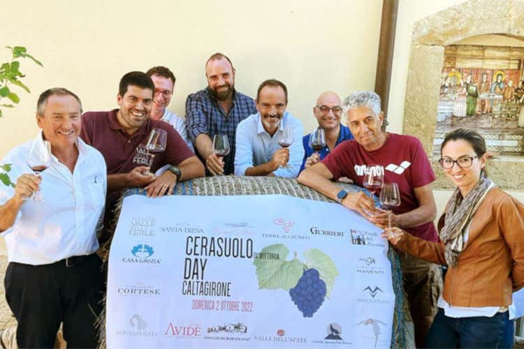 Alcuni produttori al Cerasuolo di Vittoria Day  