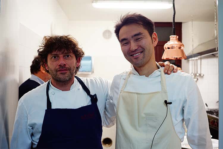 Cesare Battisti e Takeshi Iwai Ristorante Ada e Augusto  