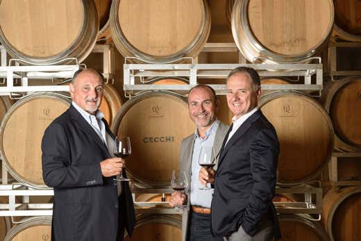 da sinistra: Cesare Cecchi, Leonardo Raspini e Andrea Cecchi